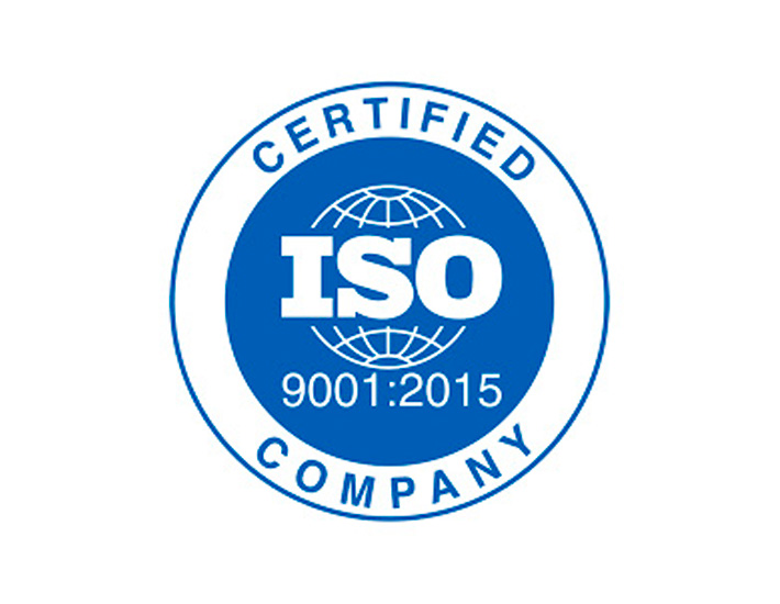 ISO 9001 logo blue background